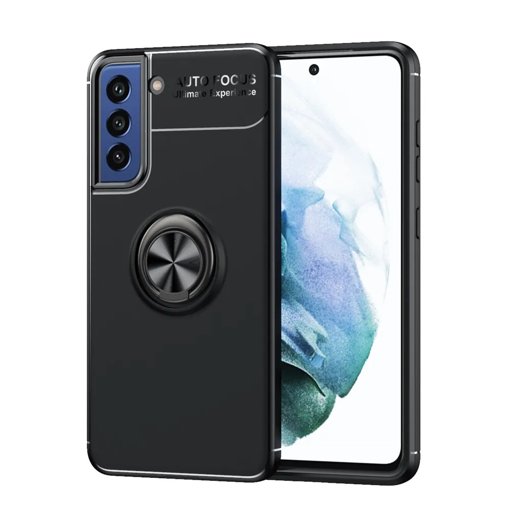 For Samsung Galaxy S21 FE Luxury Ring Back Cover Soft ShockProof