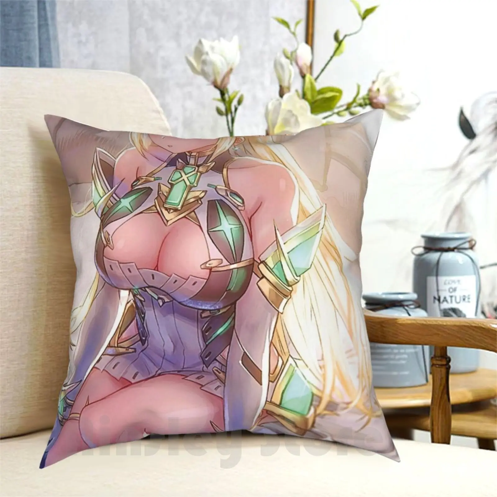 4K Mythra Da Xenoblade Chairs 2 Federa Stampata Home Soft Fodera Per Cuscino Fai Da Te Xenoblade Chairs 2 Xenoblade
