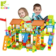 113/226 шт, строительные блоки большого размера, совместимые с LegoINGlys Duploed, строительные блоки, сделай сам, парк развлечений, кирпичные игрушки для детей