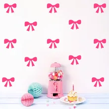 Лидер продаж 3320, простые настенные наклейки в скандинавском стиле с бантом, съемные декоративные наклейки для детской комнаты, спальни