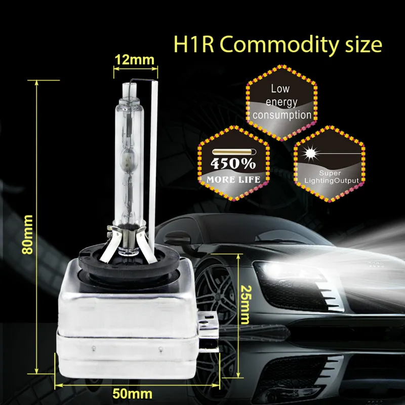 CARCTR 1 пара Hid ксеноновая лампа фар автомобиля 4300K 5000K 6000K 8000K 10000K 12000K 15000K 35W 12V для автомобильных фар