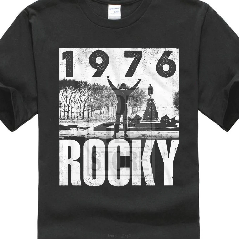 Рокки Бальбоа футболка новый черный &amp официальный 1976 в 100% хлопок Sm 4Xl | Мужская