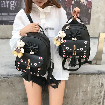 

3pcs/Set Backpacks Mochila Feminina Unisex Travel Nylon female Backpacks Teen Shoulder Bags Clutch Bags mochilas mujer 2020 Au12