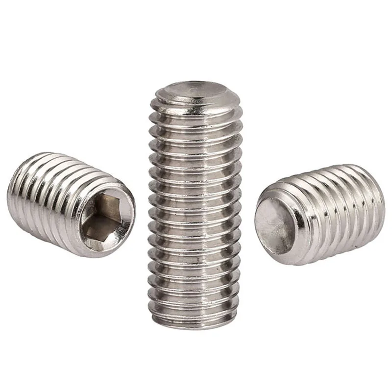 M3 M4 M5 316 Stainless steel HEX Socket GRUB Set Screw WITH Cone Point 