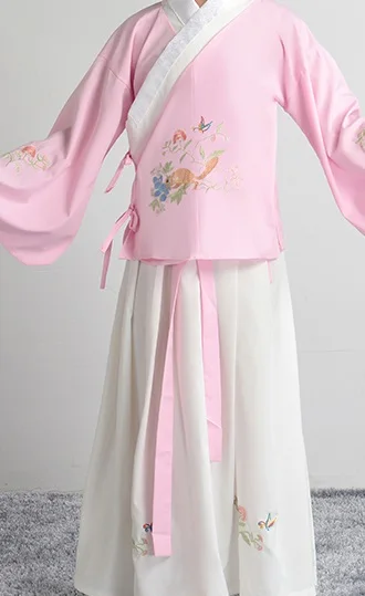 As Picture Детская одежда Hanfu для выступлений; национальные наряды; народные танцевальные костюмы для мальчиков; традиционная китайская сценическая одежда для девочек; детская одежда; DNV11950 - Цвет: As Picture