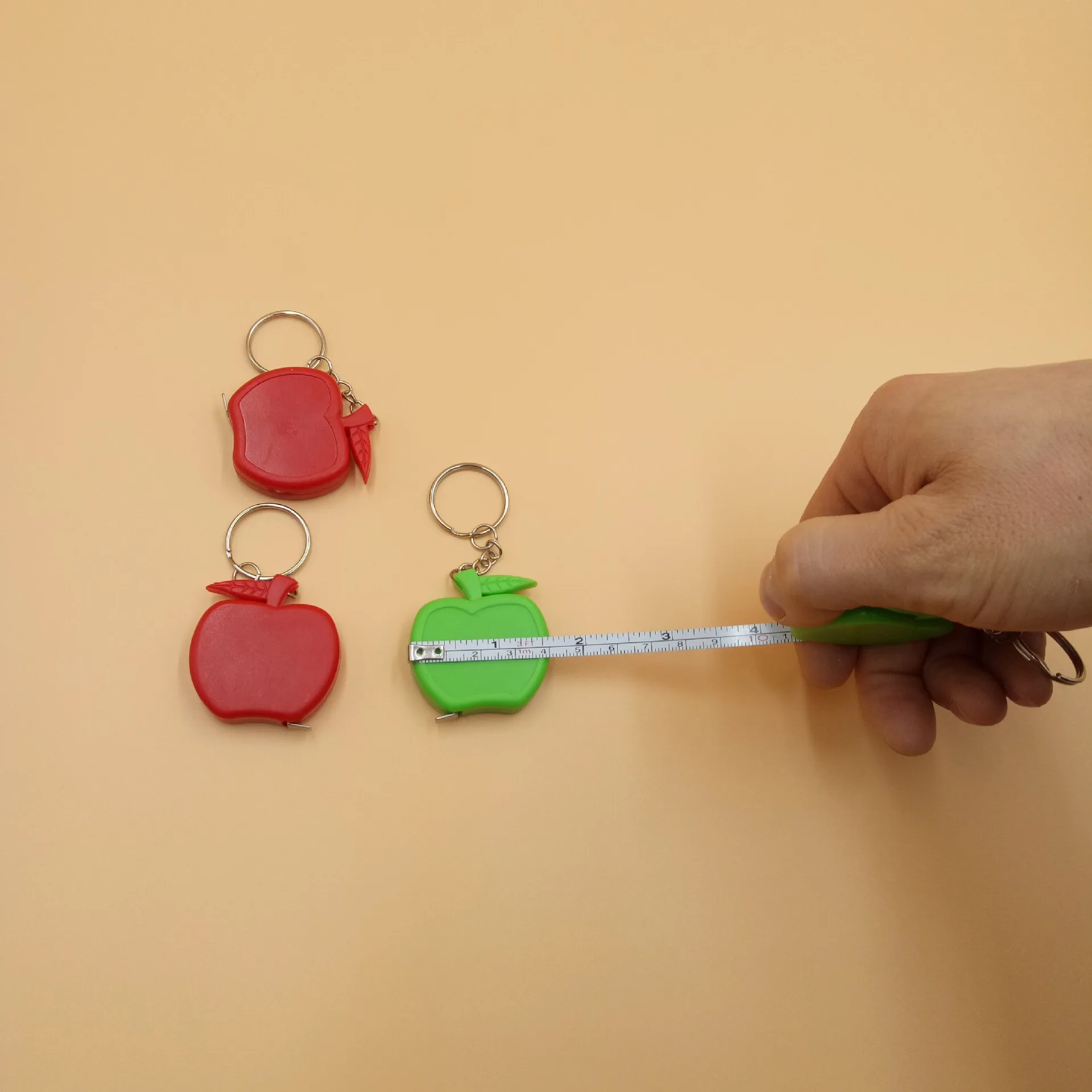 Apple линейка фрукты функциональный брелок стальная лента подарочные ножки настраиваемый рекламный логотип лента измерительная лента