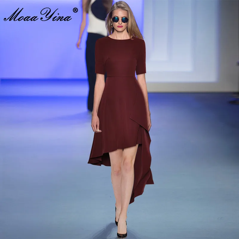 MoaaYina Fashion Designer dress Summer Women's