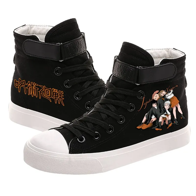 SUNOWE 2020 New Printed Jujutsu Kaisen HighTop Canvas Shoes Men Women Fashion Breathable Sneakers