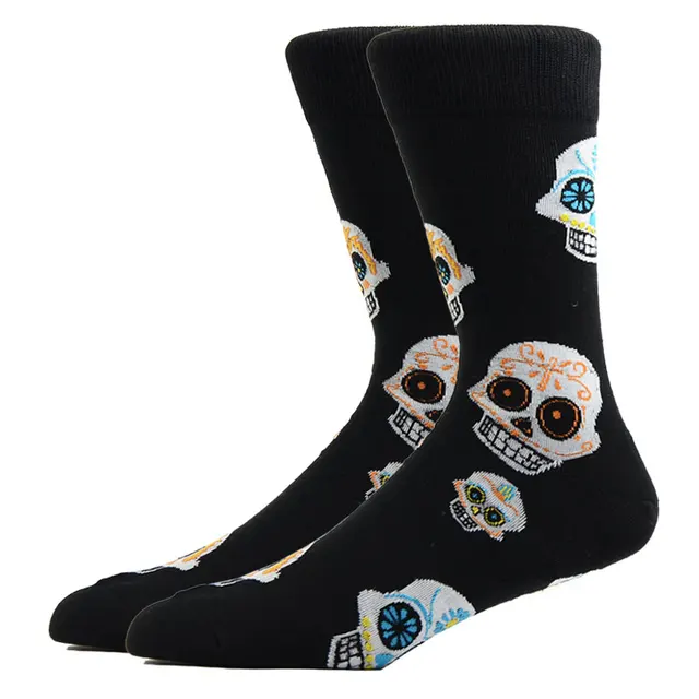 Burger Pizza Sushi Males Socks Fashion Cute Series Korean Harajuku Cartoon Funny Women Happy Cotton Cool Middle Tube Socks HK11023-4