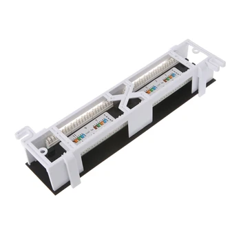 

12 Port CAT5 CAT5E Patch Panel RJ45 Networking Wall Mount Rack Mount Bracket LX9A