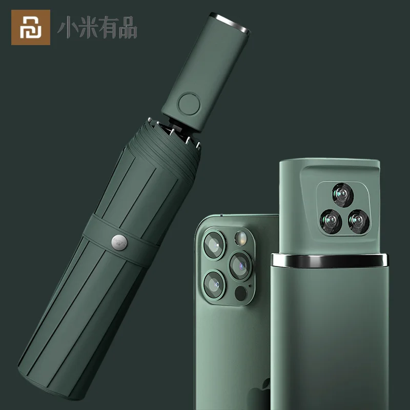 Xiaomi paraguas plegable para hombre y mujer, sombrilla portátil con luz Led, resistente al viento y a la lluvia|Paraguas| AliExpress