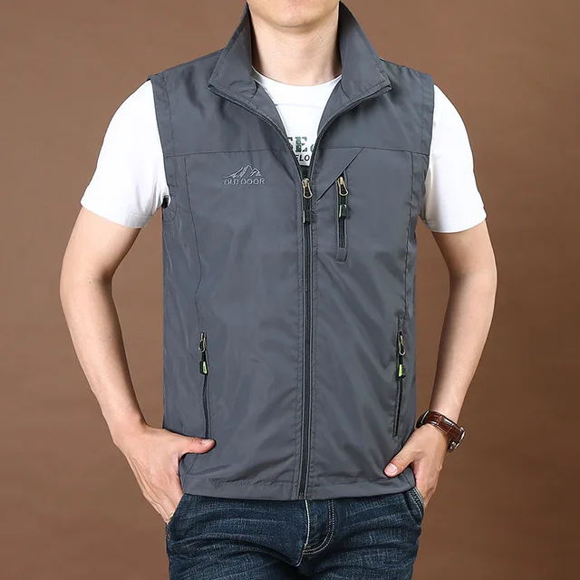 Outdoor Casual Vest Hiking Hunting Fishing Photography Quick-dry Waistcoat  Men's Light-weight Multi-pocket Chaleco Tactico - AliExpress