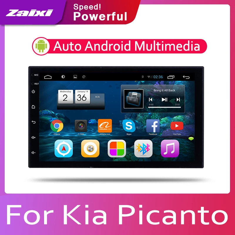 

ZaiXi 2din Car Multimedia Android Autoradio Car Radio GPS player For Kia Picanto Morning 2004~2011 WiFi Mirror link Navi