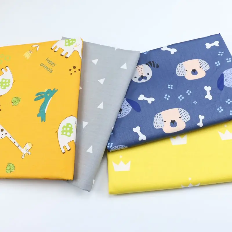Cartoon Animal DIY Sewing Craft Patchwork Quilting Fat Quarters Cotton Fabric for baby dress sheets home textile tissus tecidos | Дом и сад