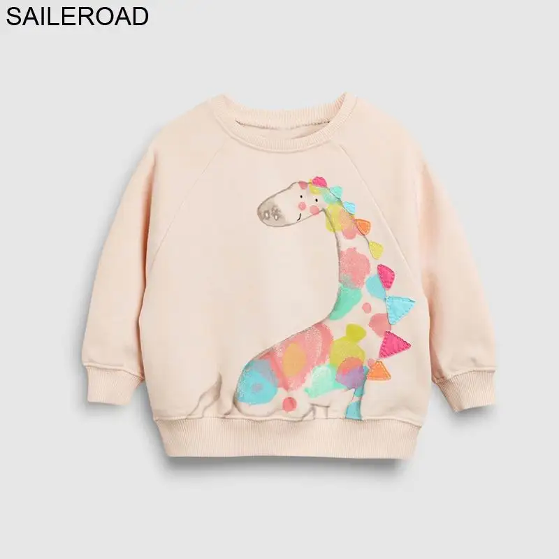 4623 same picture SAILEROAD Толстовка для животных с аппликацией для девочек 2-7 лет Маленькие дети с капюшоном Cute Cat детские кофты для детской одежды Хлопок - Цвет: 4623 same picture