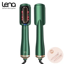 LNEA Hot Air Comb Negative Anion 2 IN 1 One Step Hair Dryer Curling Hair Straighten Comb Electric Blow Brush Hair Styling Tools