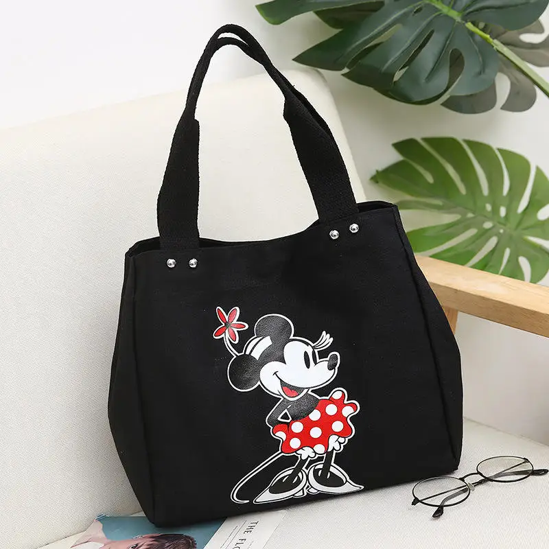 Disney женская сумка на плечо модная Холщовая Сумка Микки Маус дамская сумка большая емкость Минни Повседневная сумка на плечо шоппер - Цвет: 6
