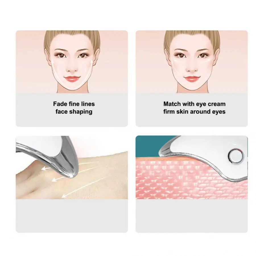  MicroCurrent Vibration Facial Lifting Ion Massager Slimmer EMS Electric Scraping Board Face Shaping