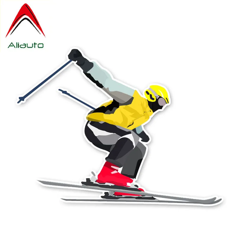 Aliauto Cartoon Car Stickers Climbing Fashionable Ski Mountain Extreme Sport Graphic Accessories Reflective Decal 13cm*10cm | Автомобили и