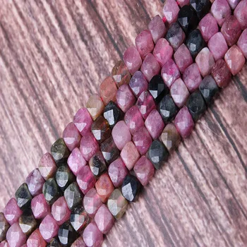 

Wholesale Color Tourmaline Natural Gemstone Bead Faceted Round Bead Bracelet Necklace Earring DIY Making