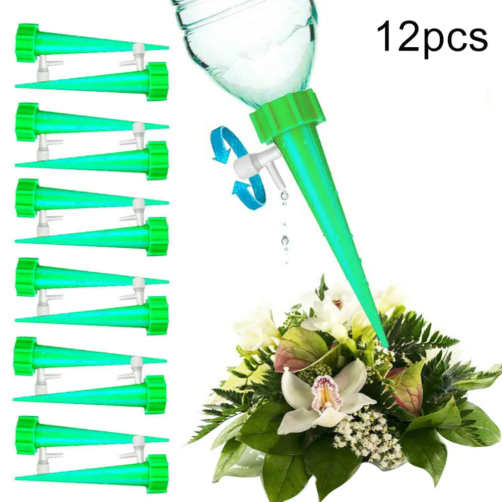 12Pcs Plant Water Funnel Flower Drip Spikes Automatically Watering