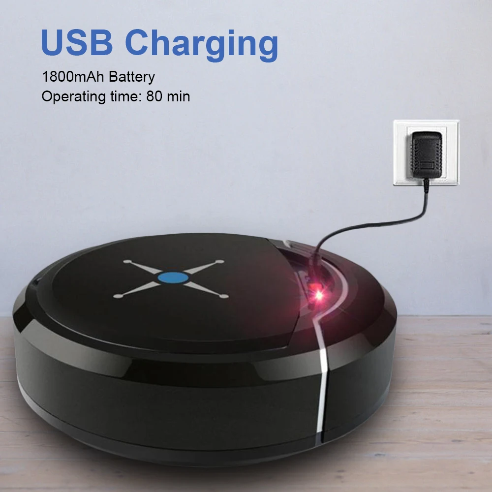 

Intelligent Sweeping Robot Household Mini USB Rechargeable Automatic Steering Vacuum Cleaner