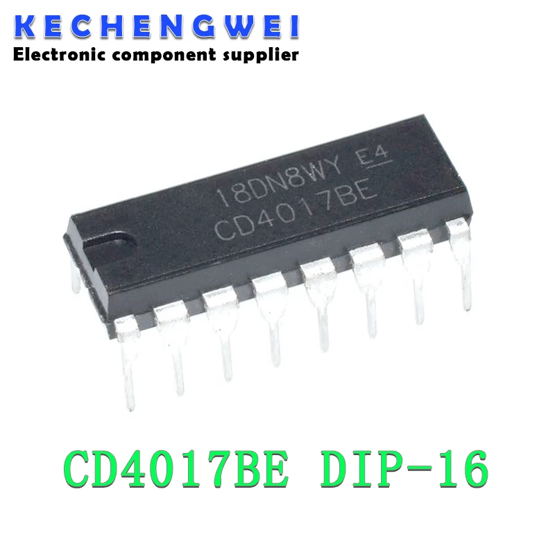 10 шт. счетчик CD4017 CD4017B CD4017BE 4017 | Электронные компоненты и принадлежности