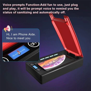 

UV Cell Phone Disinfection for Quick Cleaning & Disinfection,Phone Toothbrush Jewelry Watches Glasses Cleaner Case