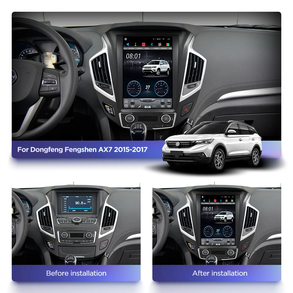 Автомагнитола мультимедийный навигатор видеоплеер для Fengshen AX7 2015 2017 2018 Tesla style