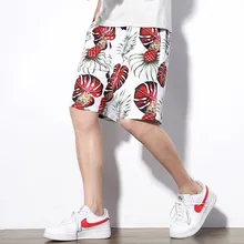 Повседневные Хип-хоп шорты Broek бордшорты Mannen Zomer с принтом Hawaii Korte Broek Mannen Losse Trekkoord Korte Broek Mannen