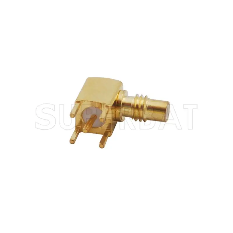 Female Right Angle RF Coaxial Connector for Electronic Components
