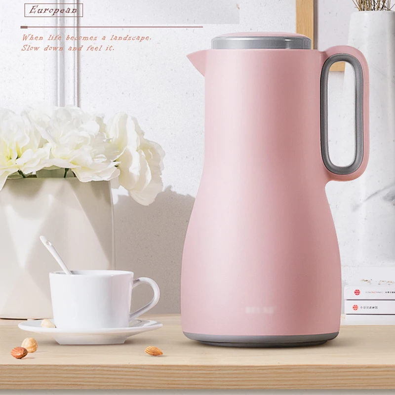 Fashion China Home 1.5L Large Glass Liner Vacuum Flask Bottle Leak-proof Thermal Hot Water Kettle Pot Portable For School Travel