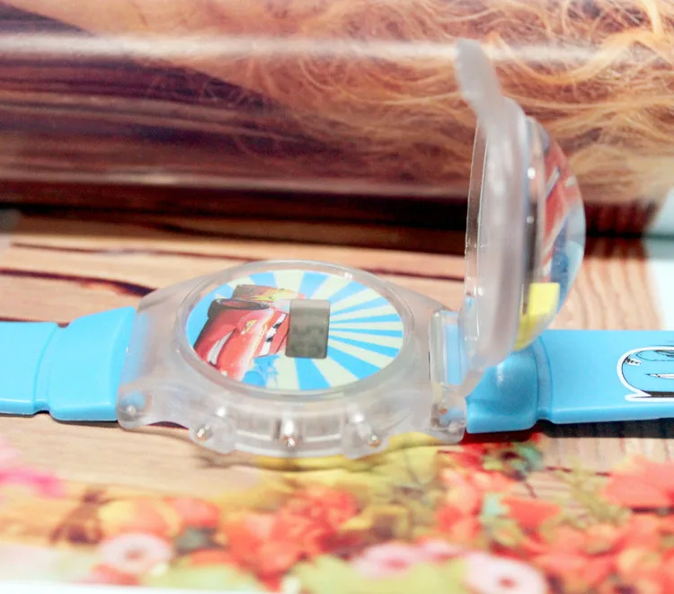 Relógio infantil com pulseira de silicone, disney,