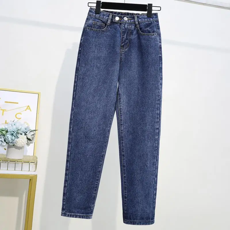 XL-5XL Spring Plus size Women Blue Jeans Casual Elastic Wiast Harem Jean Trousers Ankle-Length Female Large Size 4XL Denim Pants XL-5XL Spring Plus size Women Blue Jeans Casual Elastic Wiast Harem Jean Trousers Ankle-Length Female Large Size 4XL Denim Pants