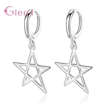 

Bulk Price 925 Sterling Silver Hollowed Star Shiny Crystals Pendant Stud Earrings OL Women&Girl's Earrings Fashion Jewelry