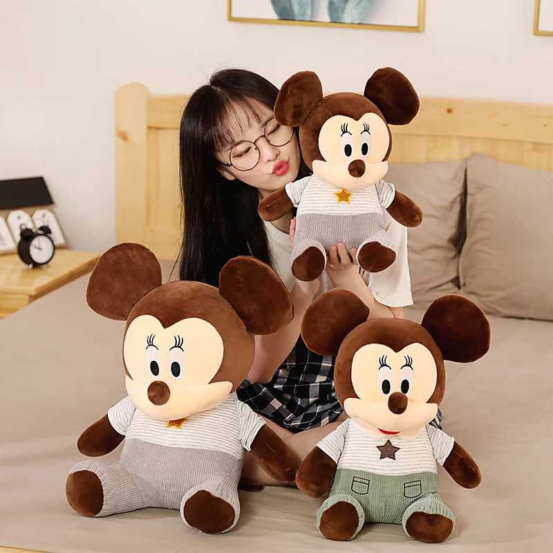 Низкая Цена Kawaii игрушечный слон 35 см чучела Микки и Минни Маус плюшевые куклы подарки на свадьбу, день рождения для детей высокого качества