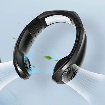 

Sports Mini Hanging Neck Fan Portable USB Rechargeable Cover Halter Borneol Adults Are Easy To Carry Cooling Fan