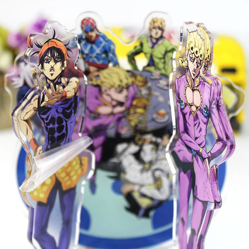 Аниме JOJOs причудливые Приключения Джорно Джованна Золотой ветер фигурка на акриловой подставке настольная Коллекция Модель игрушки куклы подарки косплей