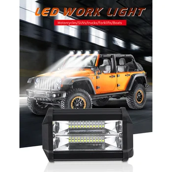 

High Quality Material 12V-24V Truck Off-road LED Working Light Bar Fog Lamp Flood Beam Pods Flush