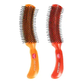 

XY Fancy Fluffy Hairdressing Comb Nylon Comb Wood Grain Anti-static Home Makeup Comb