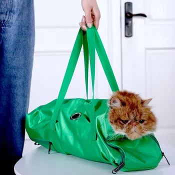 

Multi-Function Dog/Cat Grooming Restraint Bags for Bathing Washing Trimming Nail Green/Blue 66CY