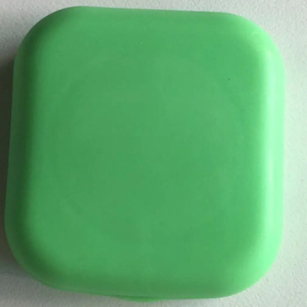 green Конфетно-цветные контактные линзы, портативный футляр для хранения контактных линз, коробка с держателем, контейнер для путешествий, контактные линзы, коробка - Цвет: green