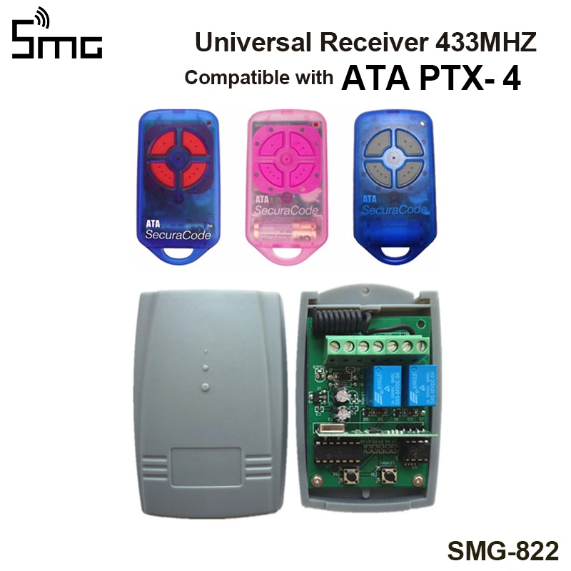 5 шт. ATA PTX-4 GDO-6 GDO-7 12V 433,92 МГц приемника контроллера с дистанционным управлением для откатных ворот открывания двери гаража команды