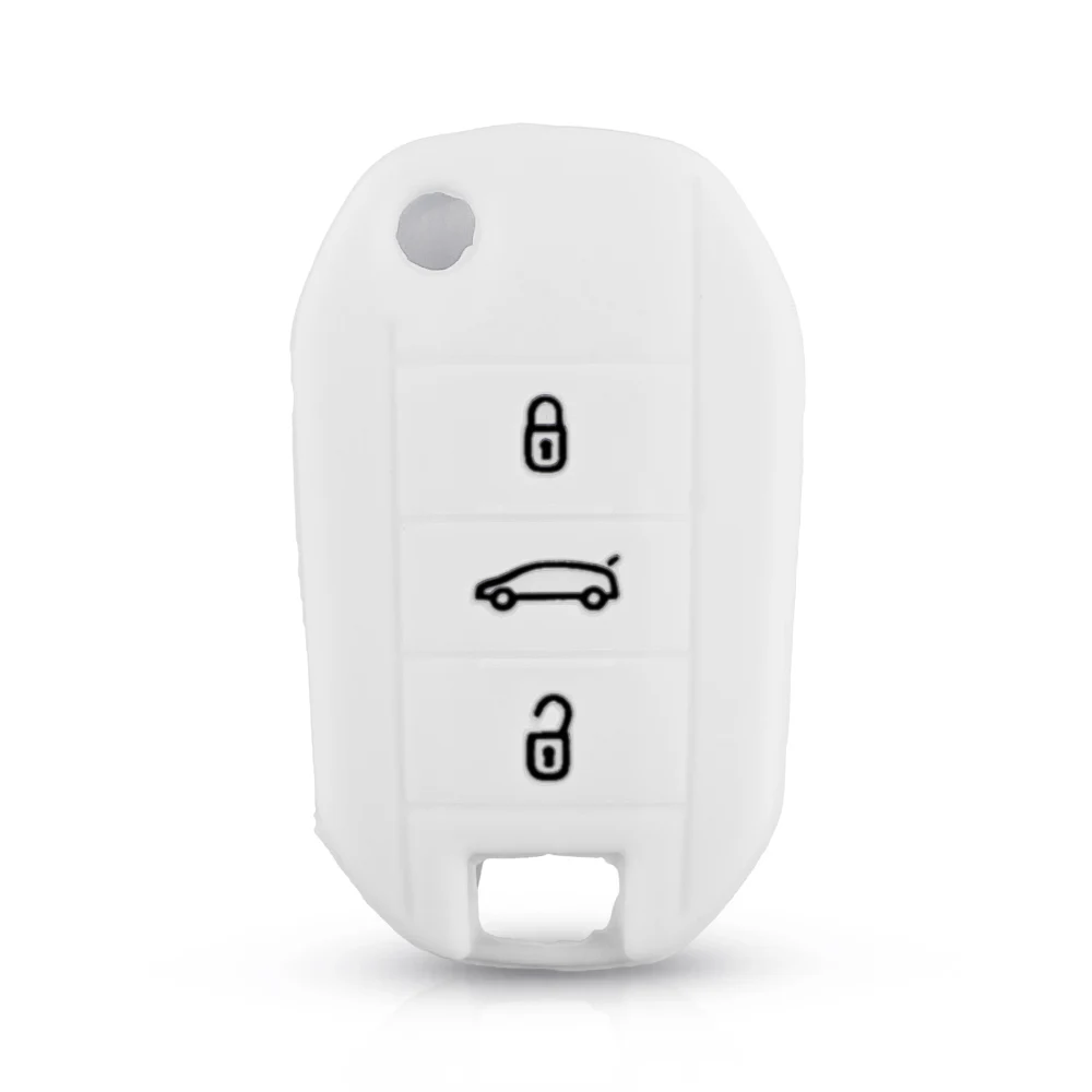 KEYYOU 30 шт. силиконовый чехол для ключей для Citroen C4 C5 C3 C4L peugeot 508 301 2008 3008 408 флип-ключ для автомобиля чехол сумка держатель