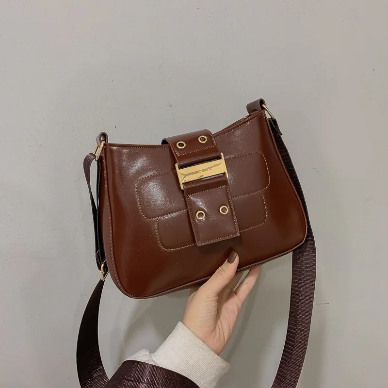 

2019 Fashion New Style One-Shoulder Oblique Bucket Bag Popular Non-mainstream WOMEN'S Bag Casual Toth Square Sling Bag Retro Kor