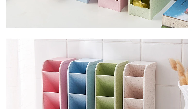 Newest Pencil Pen Case Storage Boxes Drawer Divider Makeup Brush Stand Toothbrush Organizer Table Desk Home Office Organization_10