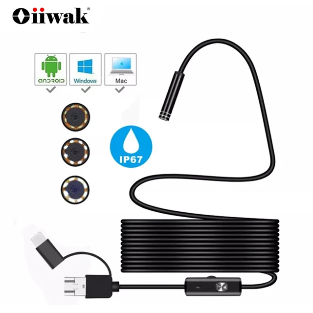 7MM Android Endoscope 3 in 1 USB/Micro USB/Type-C Borescope Inspection  Camera Waterproof for Smartphone with OTG and UVC PC - Price history &  Review, AliExpress Seller - dearsee Official Store