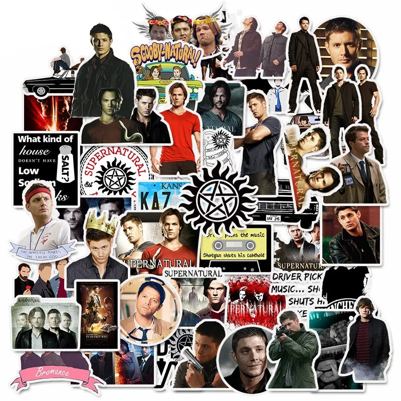 

50 Pcs/set Hot TV Series Supernatural Stickers For Fans Cool Skateboard Motorcycle Laptop Luggage Guitar Naklejki Car Stickers
