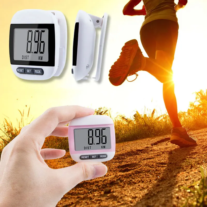 

Mini Waterproof Step Movement Calories Counter Multi-Function Digital Pedometer For Running Walking Calorie Distance Run