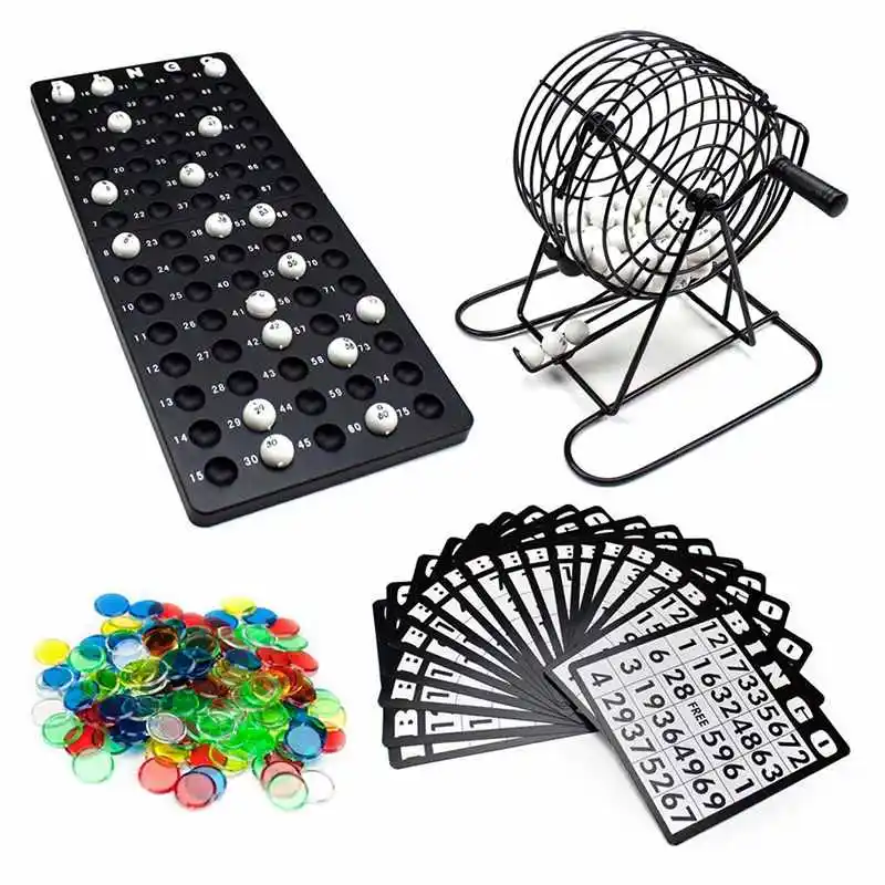75 Balls-Lottery Machine Draw Party Bingo Game Lucky Balls Loteria/Loterie Juego De | Спорт и развлечения